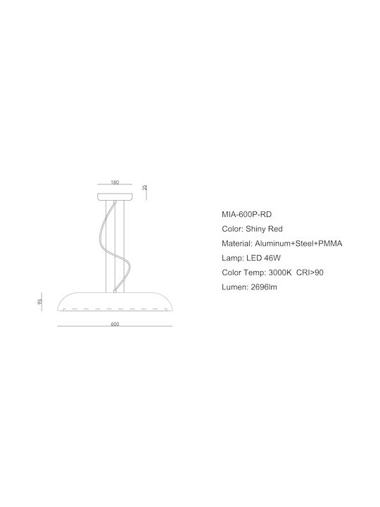 Sun Light Mia Pendant Light