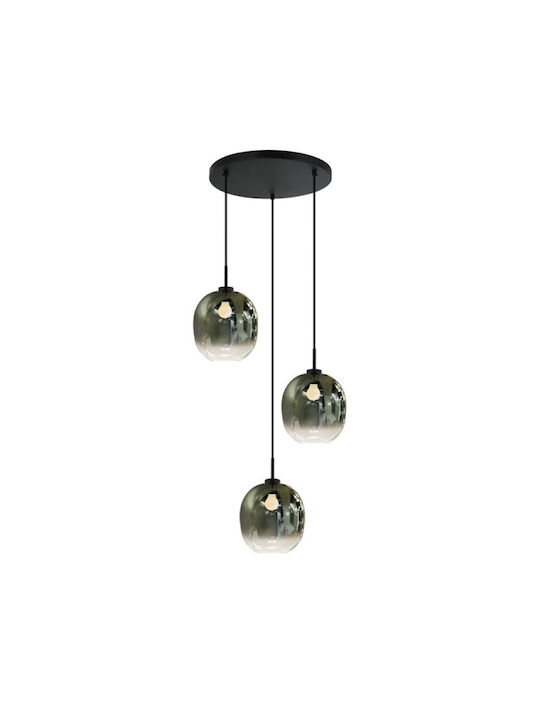 Viokef Mirror Κρεμαστό Φωτιστικό Πράσινο 550x550εκ.