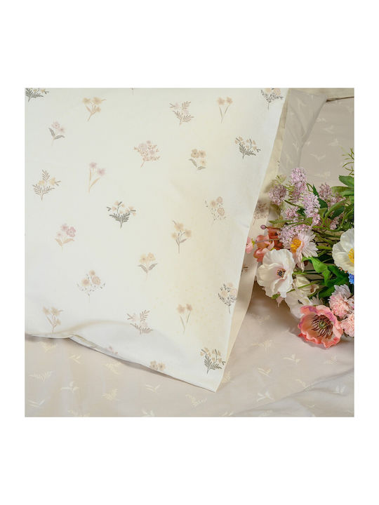 Melinen Baumwolle Bettbezug Übergröße 225x245 Spring Beige