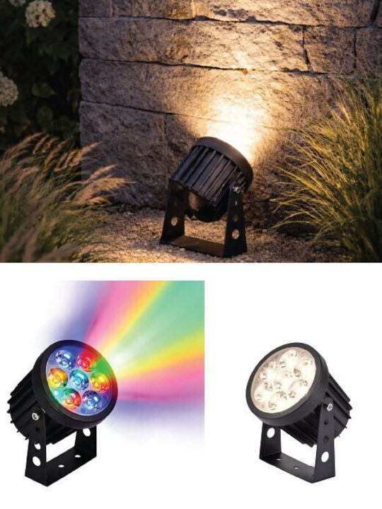 It-lighting Crest Peak Led 7w Rgb Cct Outdoor Wall Lamp Black D:8.5 X 12cm 80700415 3180-inlight