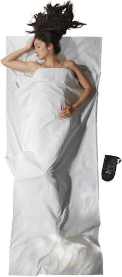 Sleeping Bag Liner Travelsheet Cotton 220x90cm Cocoon White