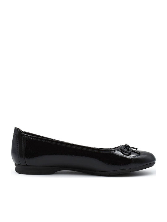Women's Ballerina Shoes in Black Patent Leather
