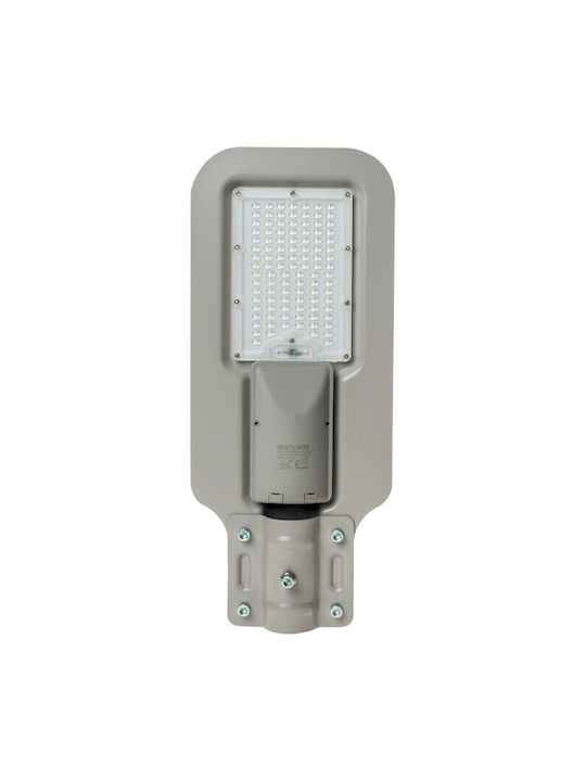 Geyer Εξωτερικό Φωτιστικό LED Δρόμου 100W με Ψυχρό Λευκό Φως IP65 Ασημί