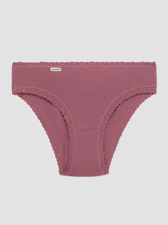 Cotton Women's Briefs 3Pack With Lace Pink Combo