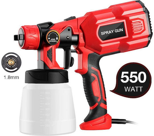 Worcraft Electric Paint Spray Gun 550W with Container 0.8L