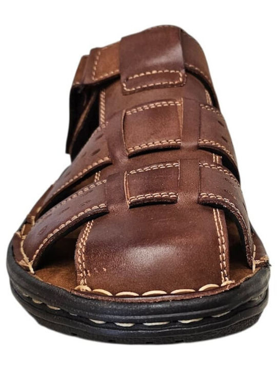 Men's Sandals In Tabac Brown Colour