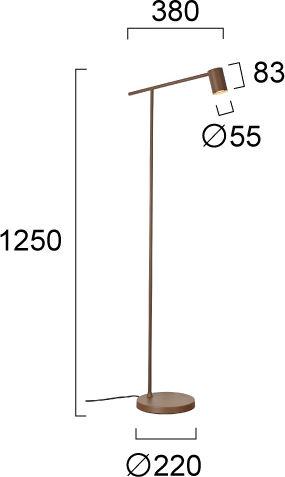 Viokef Vilma Floor Lamp Brown Viokef Vilma Floor Lamp Brown