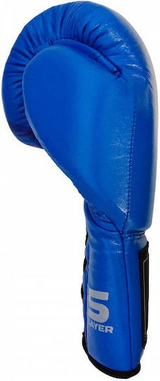 Olympus Sport Leather Boxing Gloves for Competition Blue