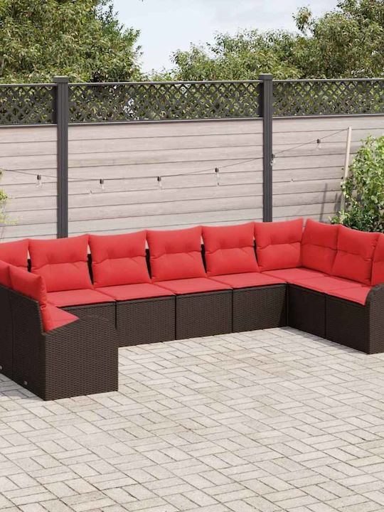 Ecksofa Outdoor Rattan mit Kissen