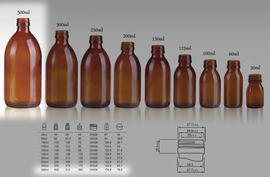 Nostos Pure Fläschchen aus Glas Capless 500ml (2Stück)
