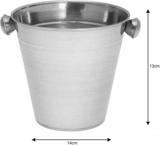 KING Hoff Metallic Silver Wine Cooler 1.5lt With Dimensions 14x13cm