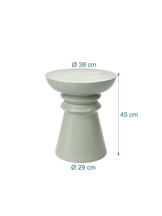 Στρογγυλό Βοηθητικό Τραπεζάκι Green Μ45xΠ38xΥ38εκ.