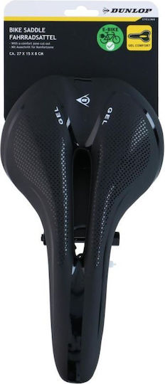 Dunlop Saddle Șa de Bicicletă Neagră cu Gel 270 x 145 mm
