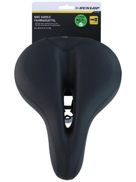 Dunlop Σέλα Ποδηλάτου Μαύρη με Gel 280 x 210 mm