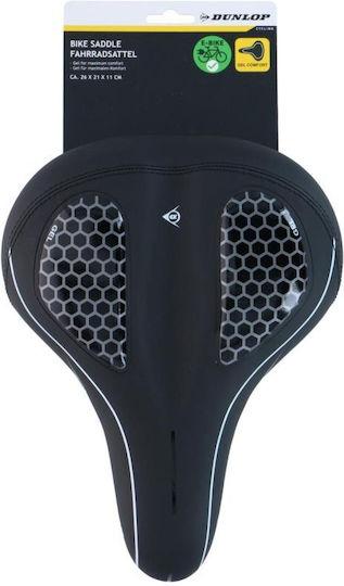 Dunlop Fahrradsattel Schwarz mit Gel 210 x 270 mm