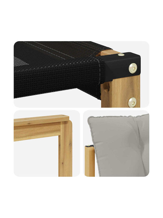Ecksofa Outdoor Hölzernes mit Kissen 327x168.5x73cm