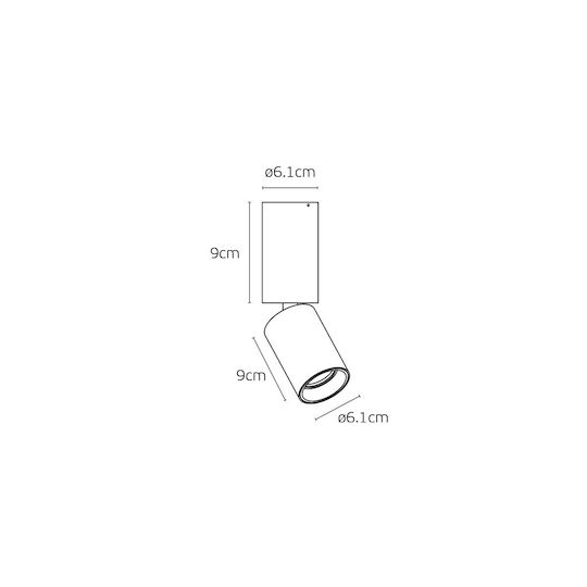 VK Lighting B W LED Γραμμικό Χωνευτό Φωτιστικό Οροφής 12W Θερμό Λευκό IP20 με Ρυθμιζόμενη Ένταση 6.1εκ.