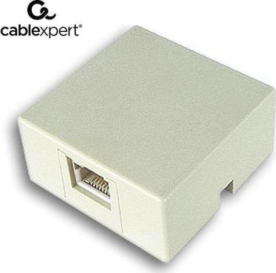 Cablexpert Πρίζα Τηλεφώνου με Πλαίσιο Μονή σε Λευκό Χρώμα TA-307