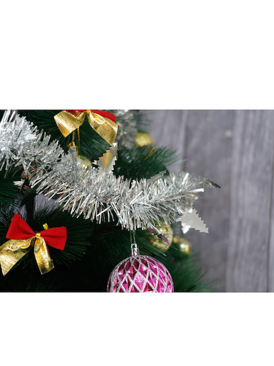 Alista Home Weihnachtsgirlande Kunststoff Silber 9x5cm