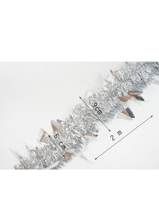 Alista Home Weihnachtsgirlande Kunststoff Silber 9x5cm