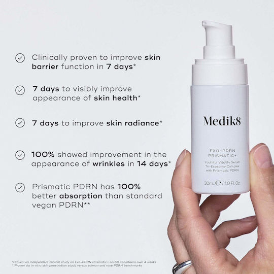 Medik8 Exo-PDRN Prismatic+ Καταπραϋντικό & Αντιγηραντικό Serum Προσώπου για Λάμψη & Lifting 30ml