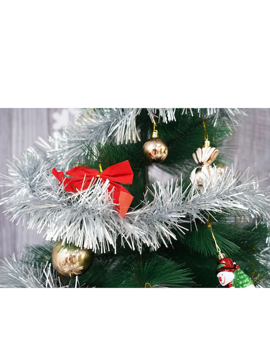 Alista Home Weihnachtsgirlande Kunststoff Silber 9x200cm