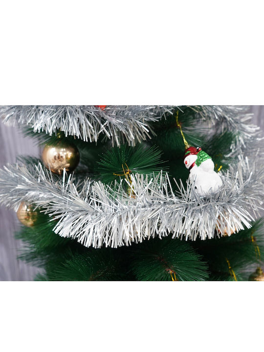 Alista Home Weihnachtsgirlande Kunststoff Silber 9x200cm