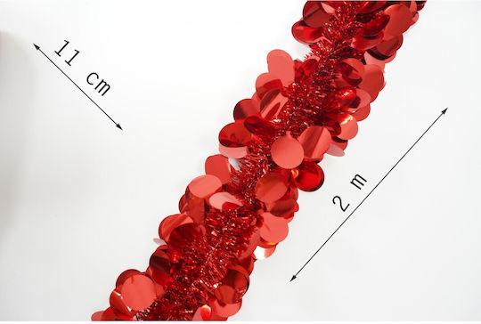 Alista Home Christmas Plastic Red Garland 11x200cm