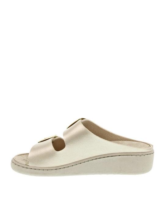Anatomic Leather Women's Gold Slippers