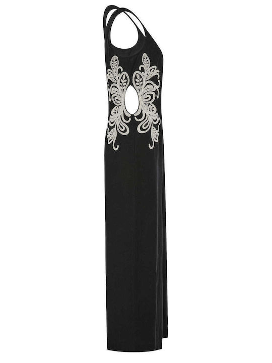 Women's Sleeveless Black One-piece Jumpsuit
