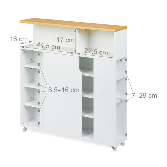 Relaxdays Dulap De Baie 75x17x79cm Lemn Natural