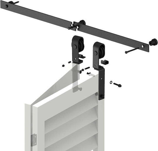 Sliding Door Mechanism 100cm Black