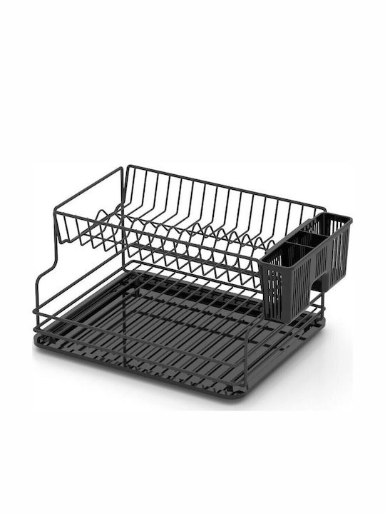 Tekno-Tel Στραγγιστήρι Νεροχύτη Μεταλλικό Μαύρο 36x30x21cm