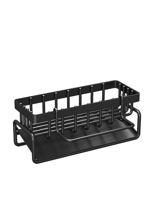 Organizator Pentru Chiuveta De Bucătărie Din Oțel Inoxidabil Negru 23x9x10cm