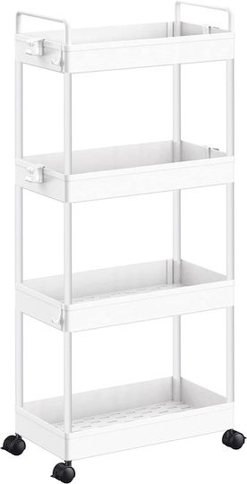 Home Use Trolley Plastic 4 Tiers White HUH-0163 Home Use Trolley Plastic 4 Tiers White HUH-0163