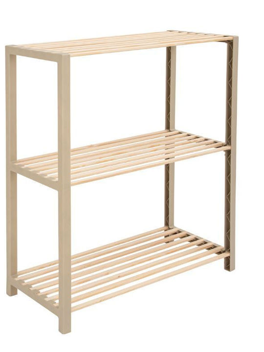 FixWood FixWood Küchenregal Hölzernes 3 Ebenen Beiges 65x29x78cm