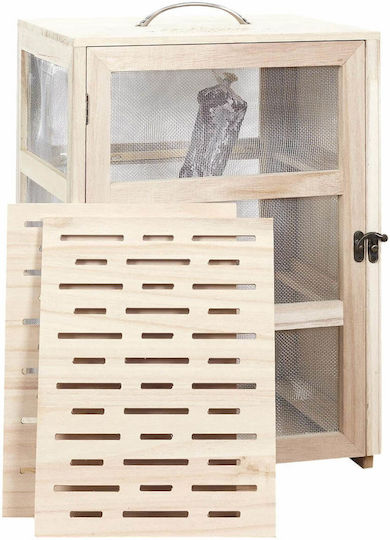 The Home Deco Factory Suport De Masă Din Lemn Pentru Dulap De Depozitare A Alimentelor Cu 3 Rafturi Din Lemn 28x24x39cm Bej