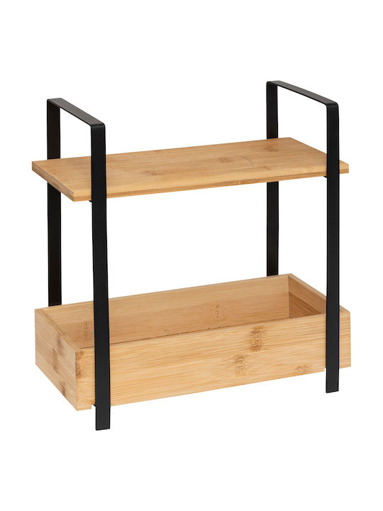 5Five Bază de masă Argy Bambus 30x14x30cm Neagră