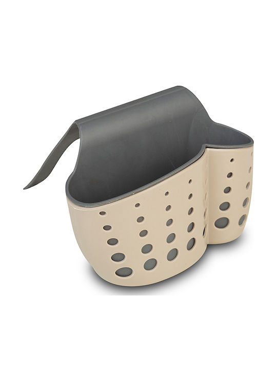 Nava Misty Sponge Holder Plastic Beige 14x6x13.5cm