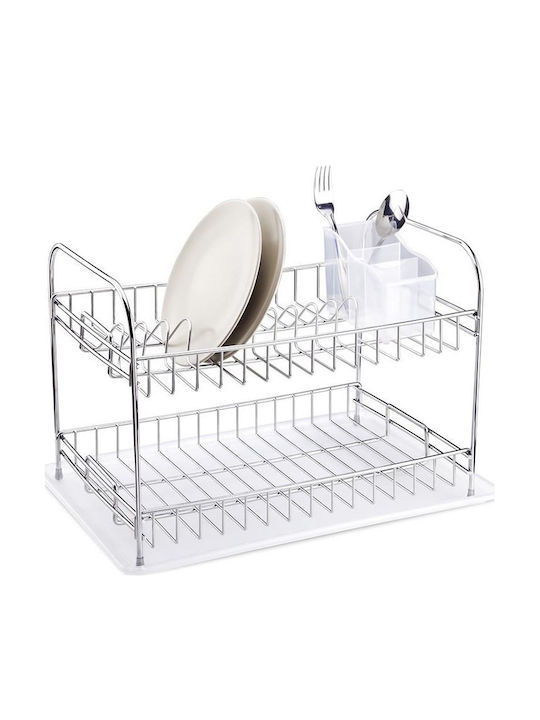 Tekno-Tel Metallic Silver Sink Strainer 48x33x32cm