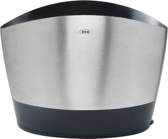 OXO Στραγγιστήρι για Μαχαιροπίρουνα Inox Ασημί 21x12x16cm