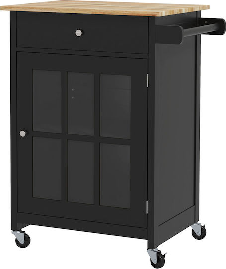 Επιδαπέδιο Ντουλάπι Μαύρο 67x48x86.5εκ.