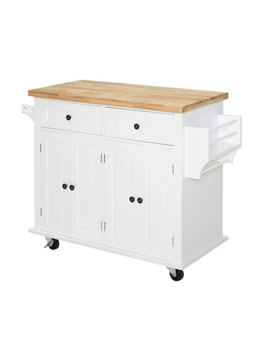 Dulap De Bucătărie De Pardoseală Alb 111x44.5x82.5cm