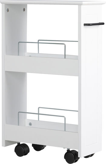 Kleankin Τρόλεϊ Ξύλινο 2 Θέσεων Λευκό 838-280V00WT