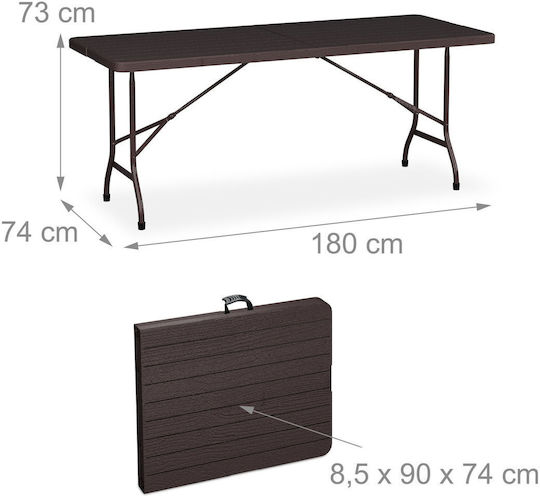 Relaxdays Set Masă Oțel Pentru Mobilier De Camping Pliabil Multicolor 3 Bucăți