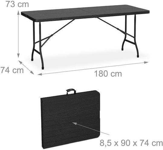 Relaxdays Set Masă Oțel Pentru Mobilier De Camping Pliabil Multicolor 3 Bucăți