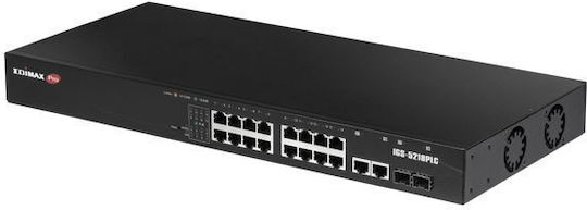 Edimax IGS-5218PLC Управляем L2 PoE+ Превключвател с 16 Gigabit (1Gbps) Ethernet порта