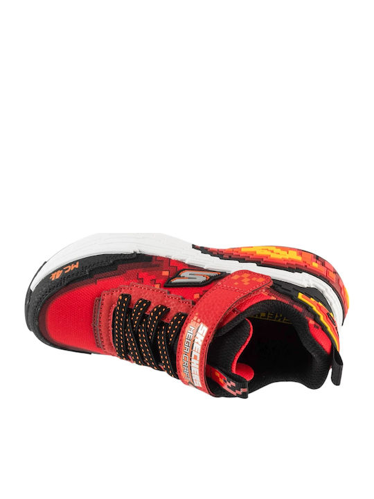 Mega-craft 4k Kids Sneakers with Hoop & Loop Closure Red