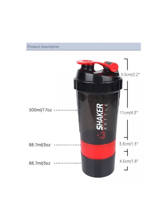 Proteinshaker 500ml Kunststoff Weiß