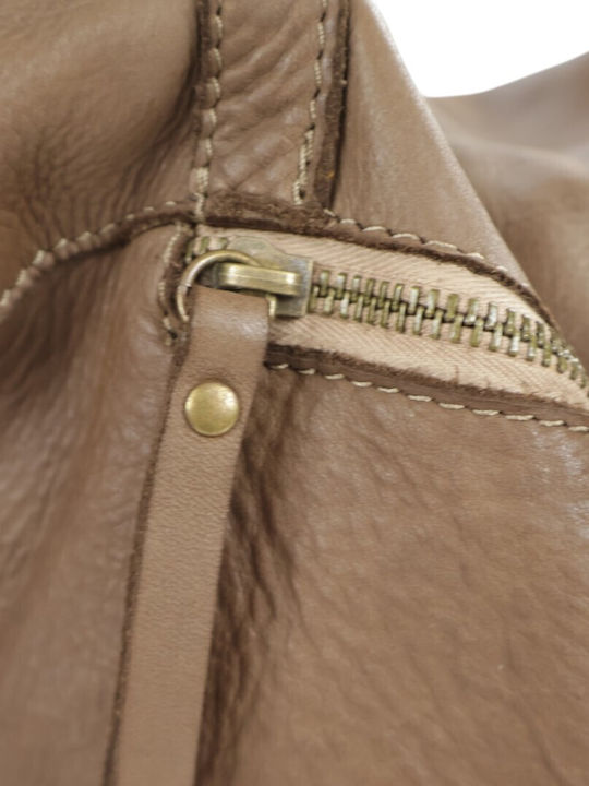 Geantă De Piele Pentru Dama Rucsac Taupe